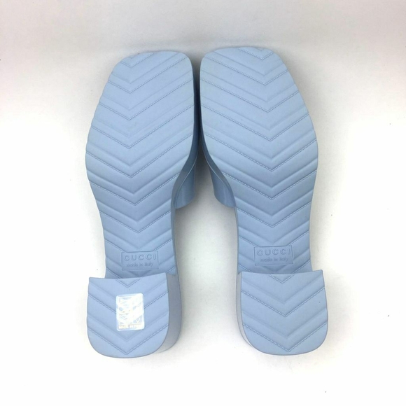GUCCI Rubber Logo Platform Slide Sandal sz 6 - Picture 13 of 13